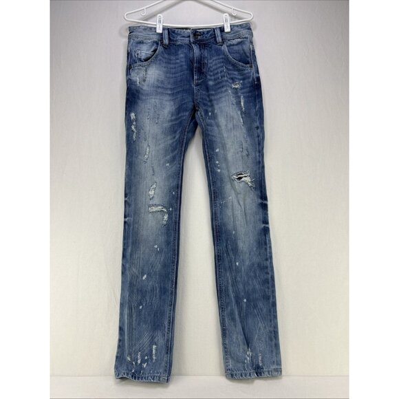 Parasuco Jeans Men’s Size 30 X 32 Bono Fit Mid Rise Skinny Distressed - Picture 1 of 14